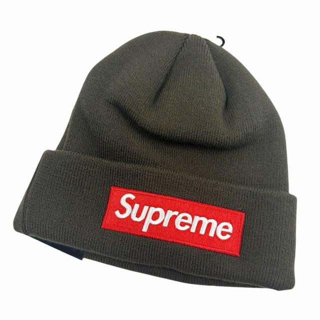 Supreme box logo beanie ビーニー ブラウン Supreme x New Era box