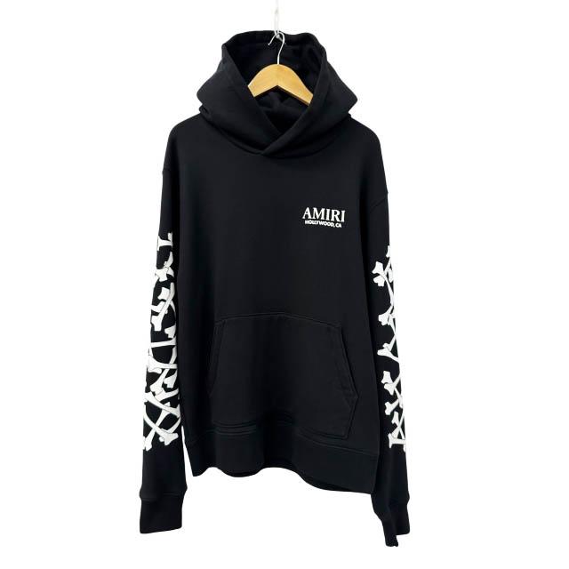 アミリ AMIRI 24AW BONES STACKED HOODIE ボーンズ スタックド