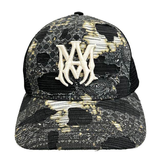 アミリ AMIRI 25AW BANDANA REPAIR TRUCKER HAT CAP ロゴ刺繍 バンダナ