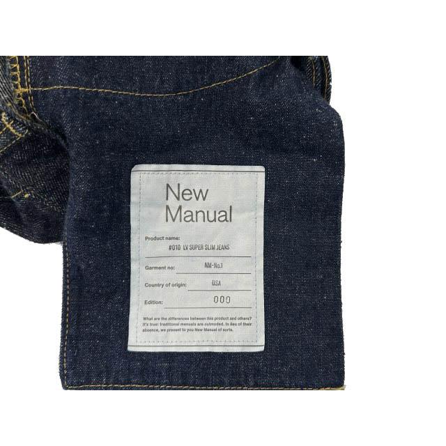 NEW MANUAL ニューマニュアル #010 LV SUPER SLIM JEANS ONE-WASHED