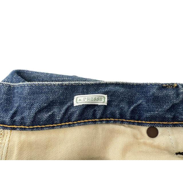 A.PRESSE アプレッセ 22AW Washed Denim Wide Pants ウォッシュド デニム ワイド パンツ 22AAP-04-05H 32 インディゴ ブルー 260419 メンズの画像