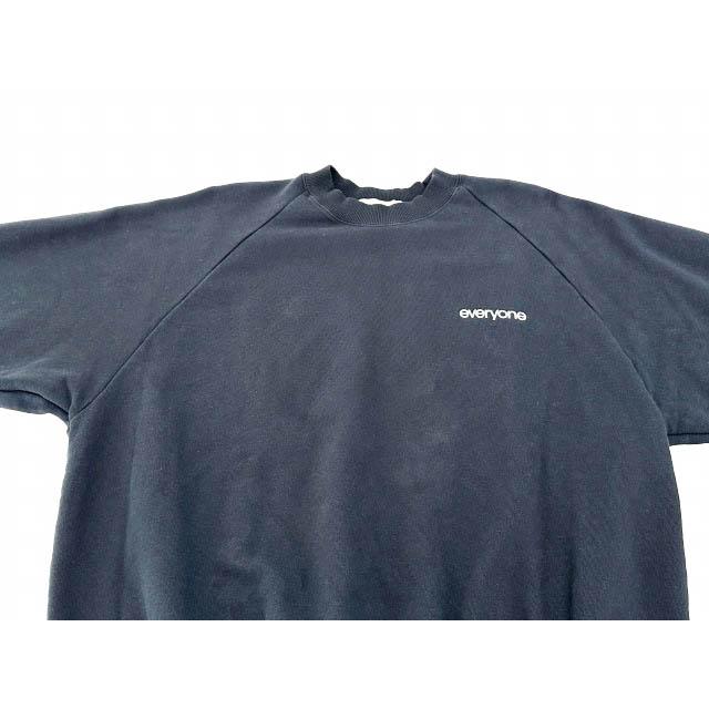 everyone エブリワン Logo Crewneck Sweat Navy ロゴ プリント クルー