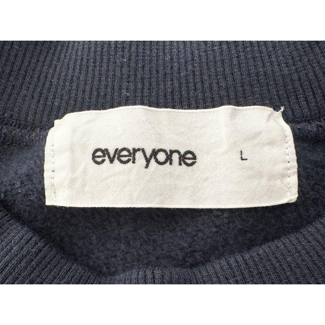 everyone エブリワン Logo Crewneck Sweat Navy ロゴ プリント クルー