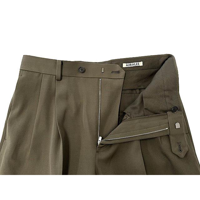 オーラリー AURALEE 26SS LIGHT WOOL MAX GABARDINE TWO-TUCK SLACKS