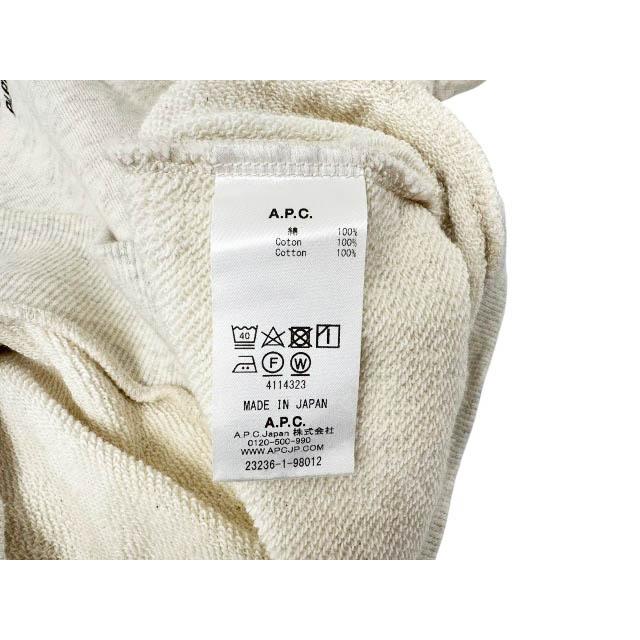 アーペーセー A.P.C. FREAK'S STORE フリークスストア 別注 ロゴ刺繍 ハーフジップ スウェット トレーナー 23236-1-98012 U アイボリー ●2の画像