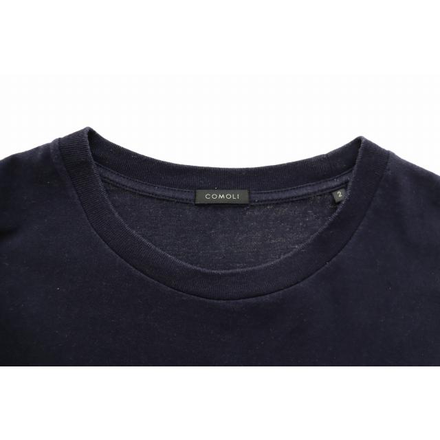 コモリ COMOLI 空紡天竺ノースリーブ Tシャツ X01-05010 2 紺 ネイビー 