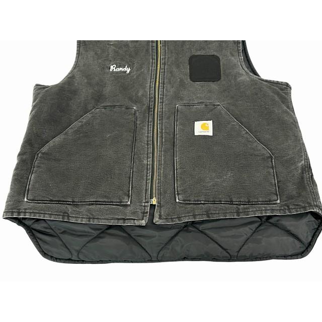 カーハート carhartt 2001 USA製 Duck Vest ダック ベスト XL 黒