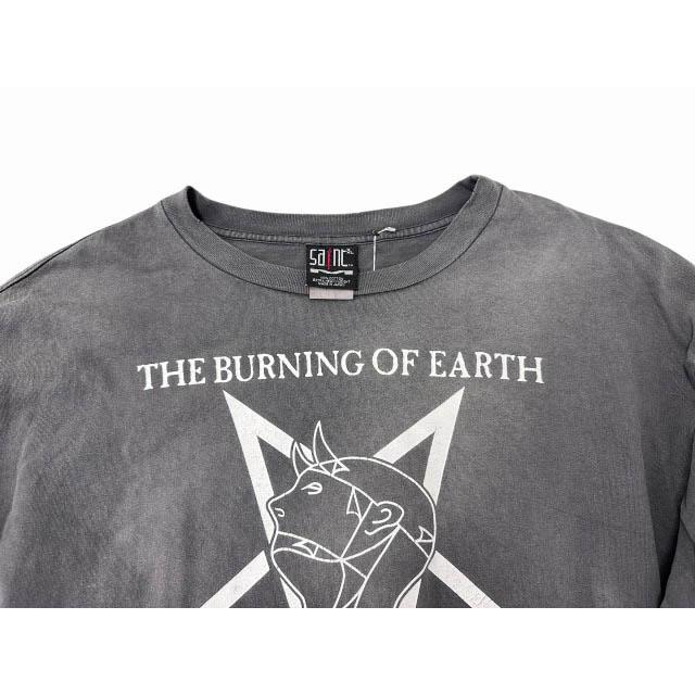 セントマイケル SAINTMICHAEL 23AW LS TEE BURN OF EARTH プリント