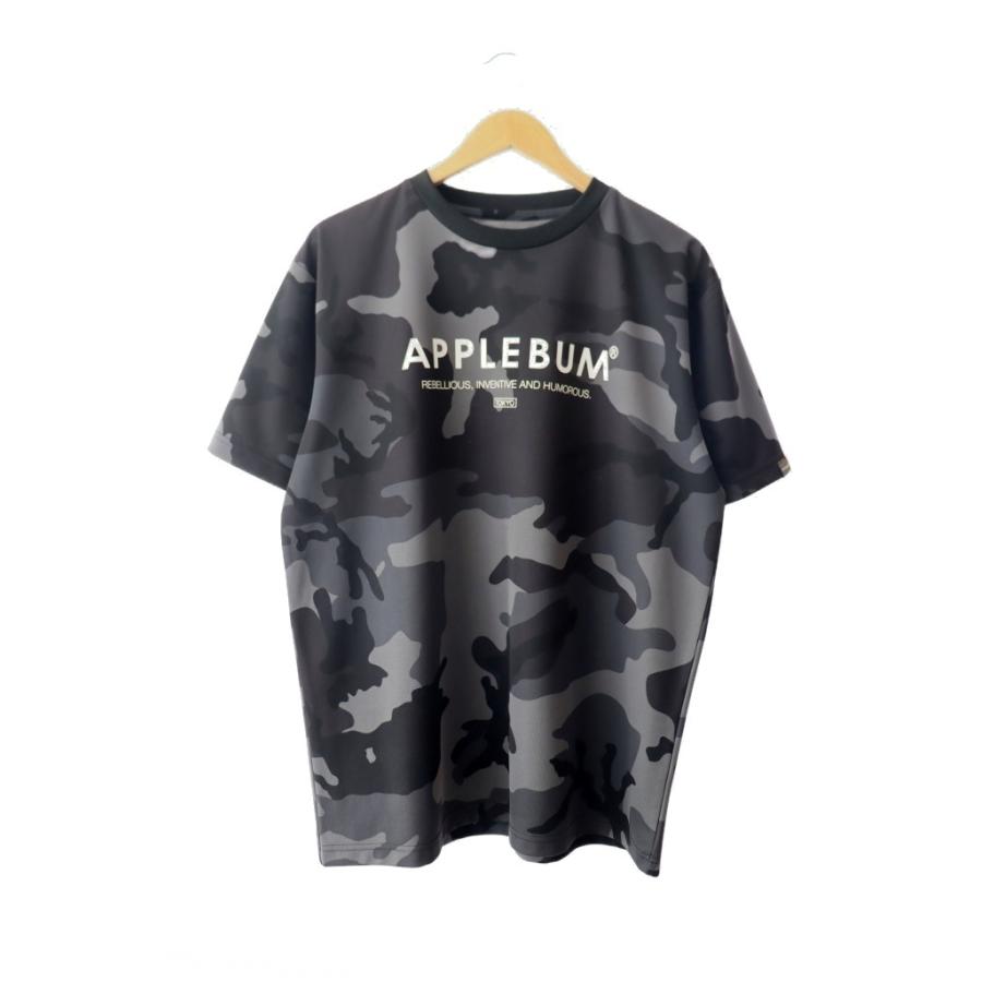 アップルバム APPLEBUM カモフラ メッシュ ロゴ 半袖 Tシャツ XL 黒 ブラック ブランド古着ベクトル 260901 メンズ | 