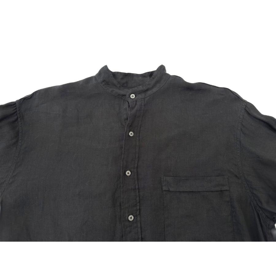 コモリ COMOLI 26SS リネン 麻 Wクロス プルオーバー 長袖シャツ D01