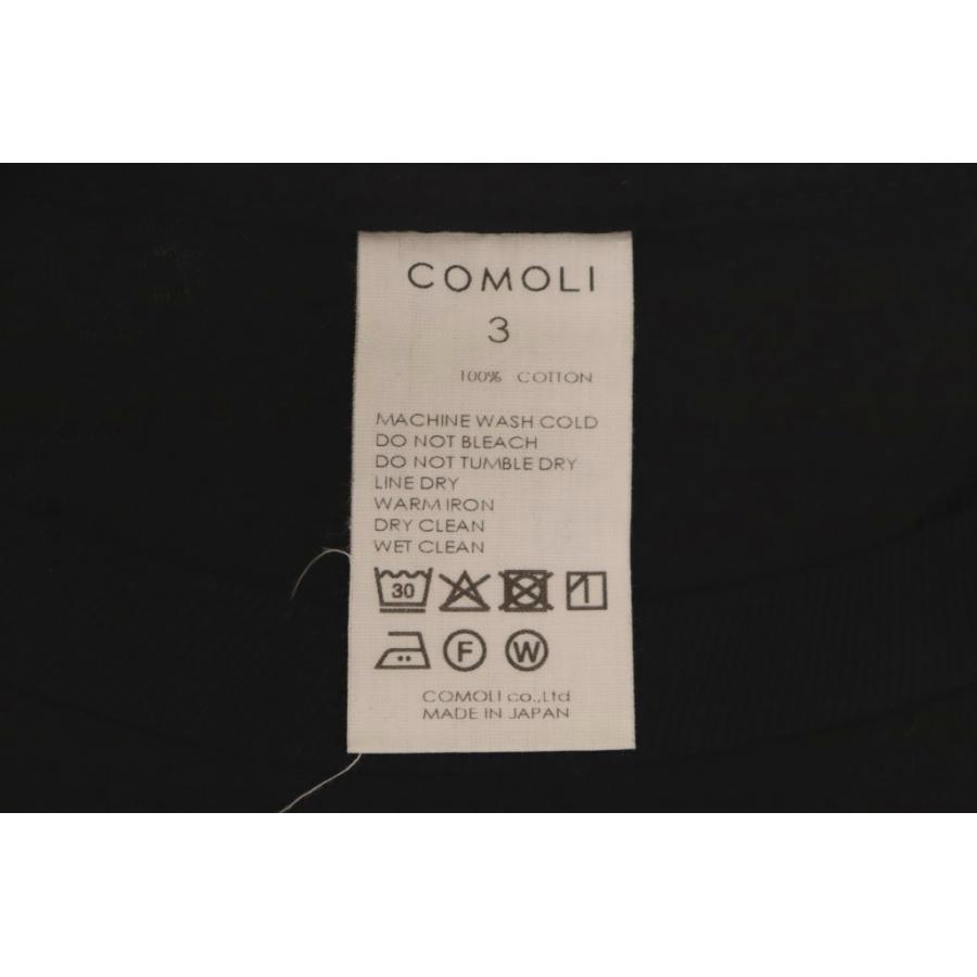 コモリ COMOLI 26SS サープラス 長袖 Tシャツ D01-05026 3 黒 ブラック