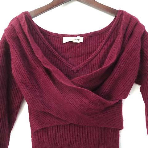 中古 スナイデル Snidel ニット ワンピース 0 S ボルドー アンゴラ混 長袖 ミニ 無地 カシュクール Swn レディース ベクトル 古着 036 ブランド古着販売のベクトル 通販 Yahoo ショッピング