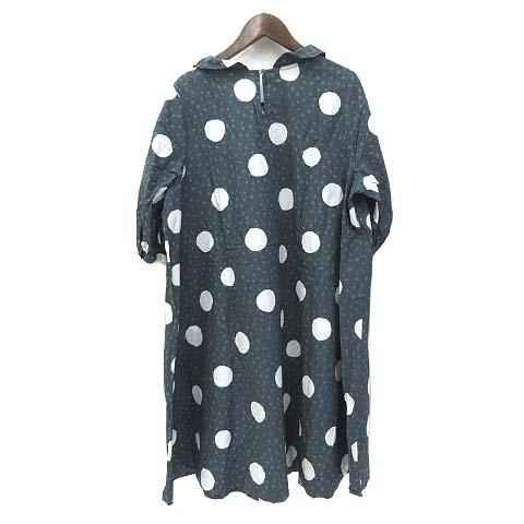 ビュルデサボン Bulle De Savon ワンピース F 緑 グリーン コットン ドット 五分袖 フレア レディース 036 ブランド古着販売のベクトル 通販 Yahoo ショッピング