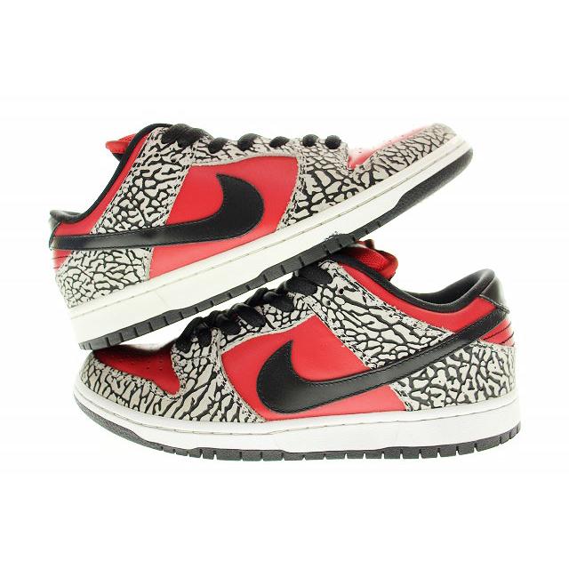 男女兼用 ナイキ ダンク SB ロー シュプリーム レッド セメント 2012