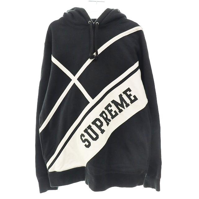 supreme パーカー Diagonal Hooded-
