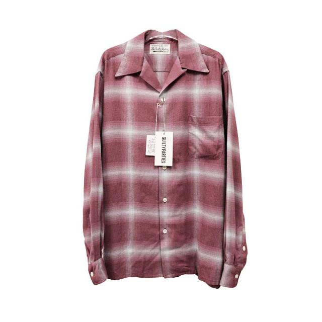 ワコマリア WACKO MARIA 22AW OMBRE CHECK OPEN COLLAR SHIRT L/S D