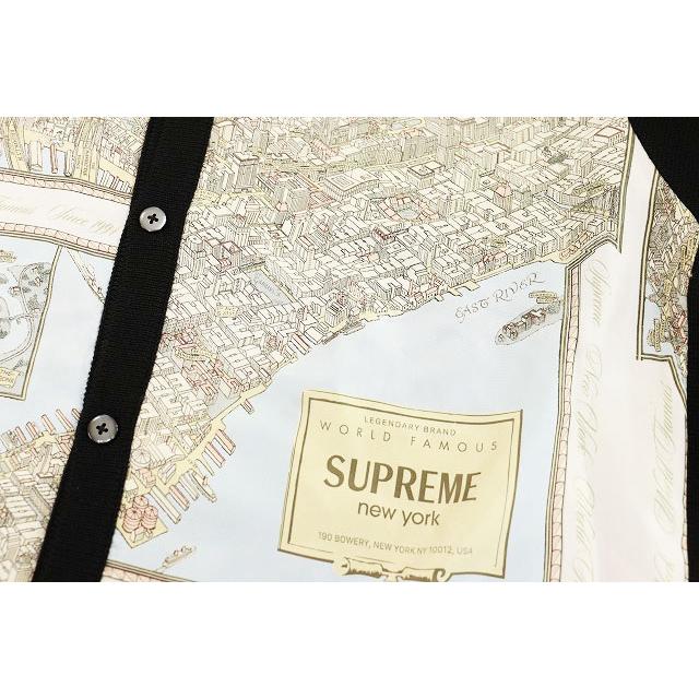 シュプリーム SUPREME 23AW Silk Map Cardigan XL Black シルク マップ 