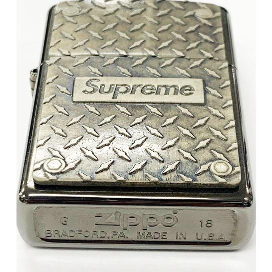 シュプリーム SUPREME 19SS Diamond Plate Zippo Silver ダイヤモンド 