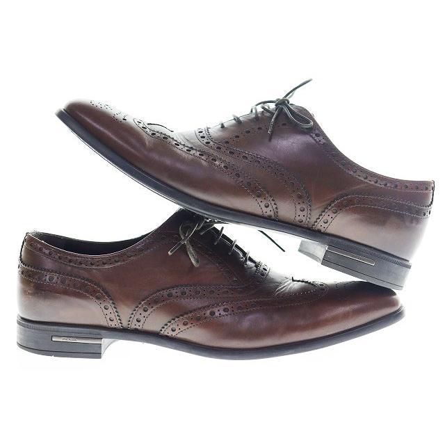 プラダ PRADA OXFORD 2EC121 SIZE6 1/2 オックスフォード ウィング 