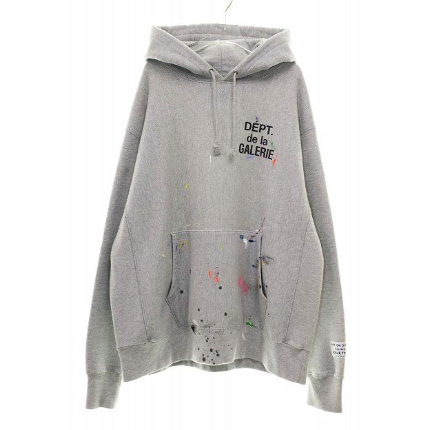 中古】ギャラリーデプト GALLERY DEPT. LOGO PAINT HOODIE GRAY L  