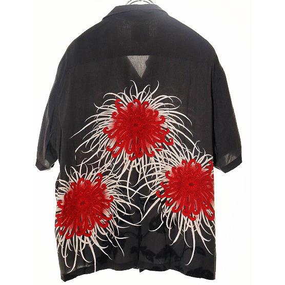 GAKKIN × BUDSPOOL 日章菊 HAWAIIAN SHIRT CHARCOAL L GAKKIN × BUDSPOOL 日章菊 HAWAIIAN SHIRT CHARCOAL L