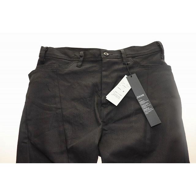 ユリウス JULIUS STRETCH DENIM BLACK SIZE2 877PAM14 ストレッチ 