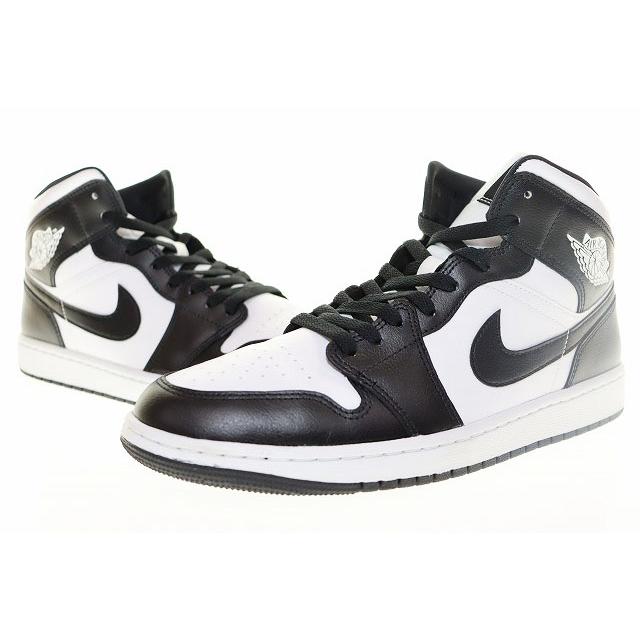 ナイキ NIKE WMNS AIR JORDAN 1 MID BLACK WHITE 28cm DV0991-101 