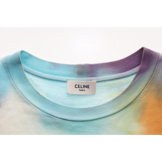 CELINE セリーヌ　スタッズ　カットソー 新品CELINEセリーヌ 黒赤スタッズ ロゴビジュー装飾半袖Tシャツ メンズ