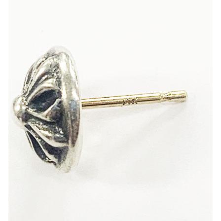 クロムハーツ ハート スタッド ピアス SV925 K14（ポスト） ユニ  