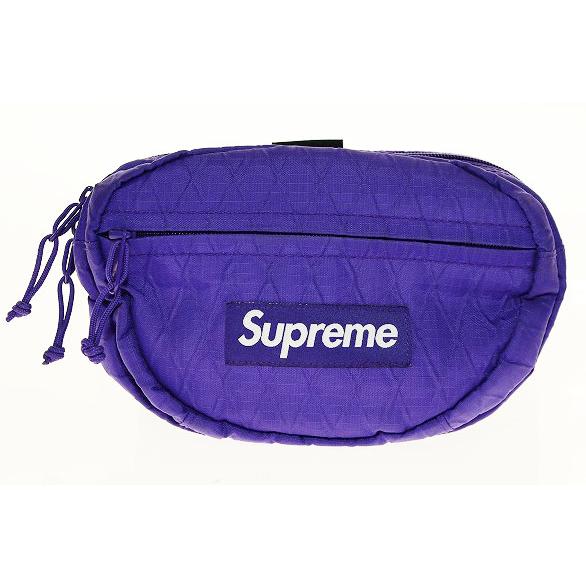 シュプリーム SUPREME 18AW WAIST BAG PURPLE ウエストバッグ ナイロン  
