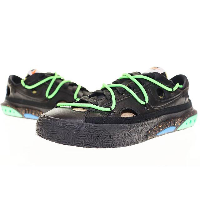 ナイキ NIKE × OFF-WHITE BLAZER LOW 77 / OW BLACK ELECTRIC GREEN  