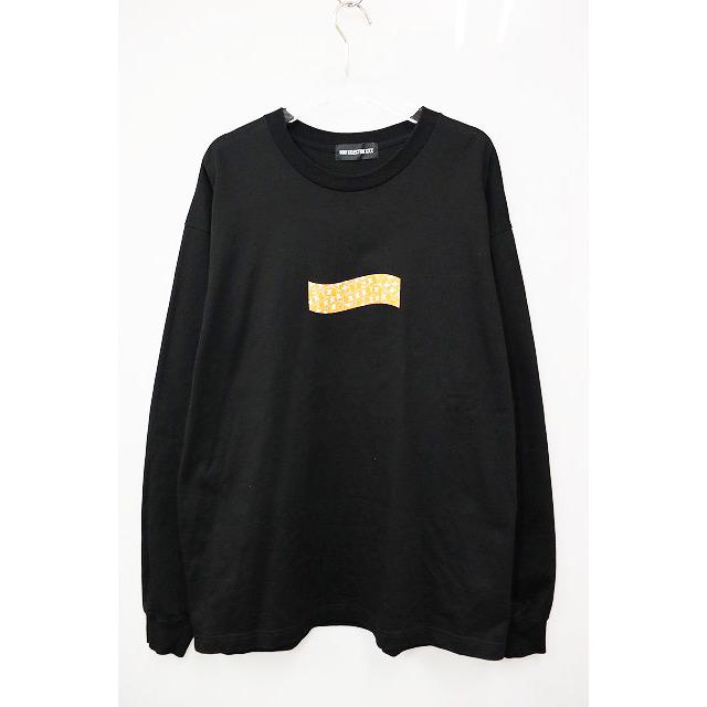 ゴッドセレクション XXX カットソー 長袖 ロゴプリント 黒