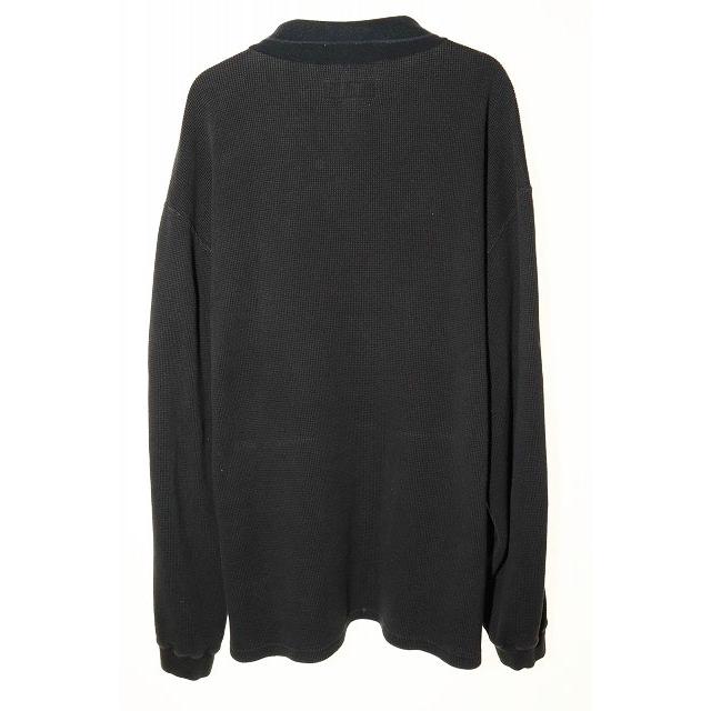 シュプリーム SUPREME 23AW THERMAL L/S POLO SHIRT BLACK XL サーマル 
