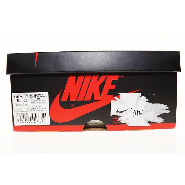 NIKE ナイキ AIR JORDAN 1 RETRO HIGH OG GS BLACK CRIMSON TINT 23.5 