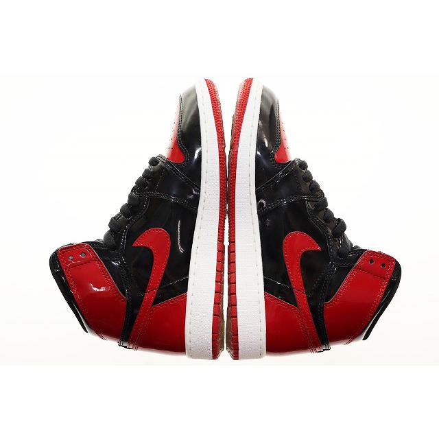 NIKE ナイキ AIR JORDAN 1 RETRO HIGH OG GS PATENT BRED 24cm 575441  