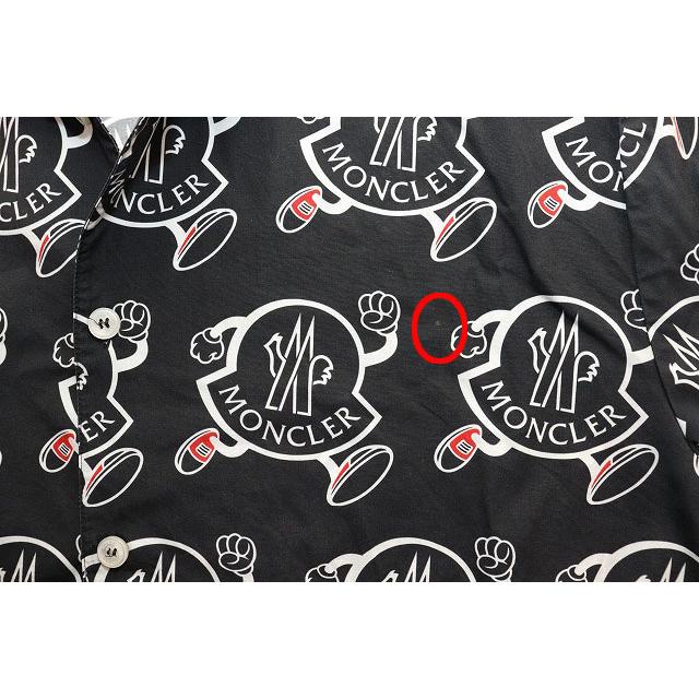 モンクレール MONCLER CAMICIA LOGO PRINT SHIRT BLACK L 2F00005 