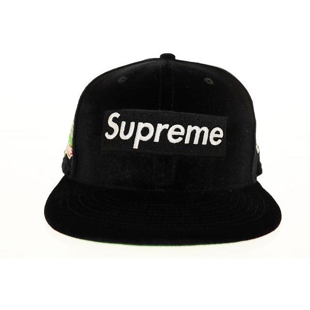 Supreme（シュプリーム） × NEW ERA 22AW VELOUR BOX LOGO BLACK 7 3/8