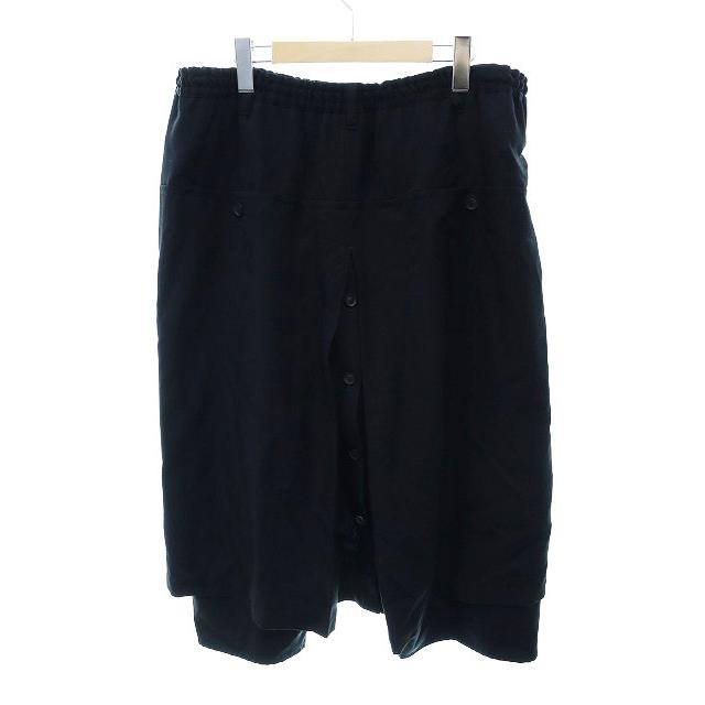 【美品】yohji yamamoto　シワギャバ サルエル パンツ　ブラック　黒 新品 ヨウジヤマモト サルエルパンツ ブラック yohji yamamoto - pour