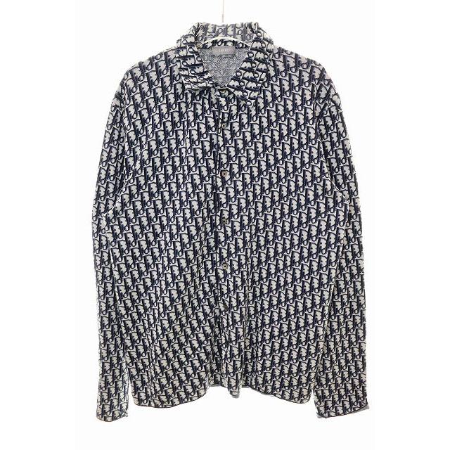 Dior HOMME / 20SS/Oblique Overshirt/S/コットン/BEG/総柄/023M550AT099 ディオール Dior 20SS OBLIQUE OVERSHIRT オブリーク オーバー ニット