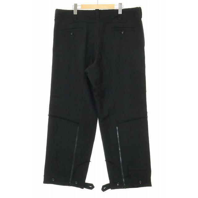 Y's ワイズ ワイド ウール パンツ ブラック サイズ2 MC-P08-100