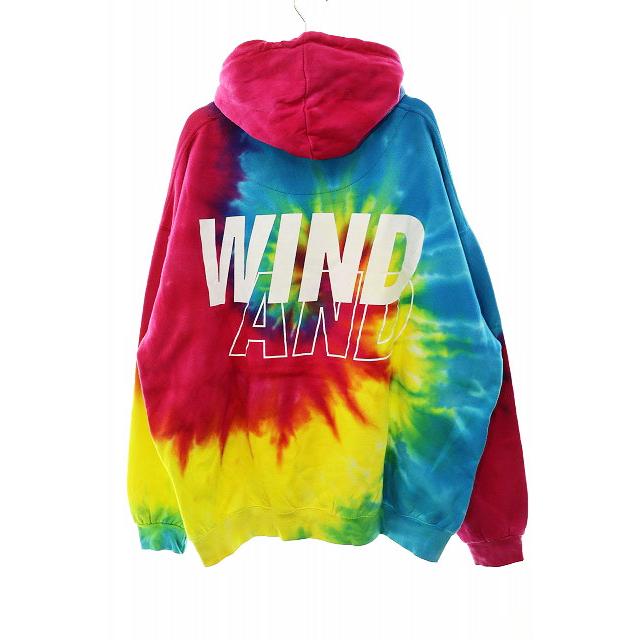 ウィンダンシー WIND AND SEA PULLOVER PARKA TIEDYE XL ロゴプリント