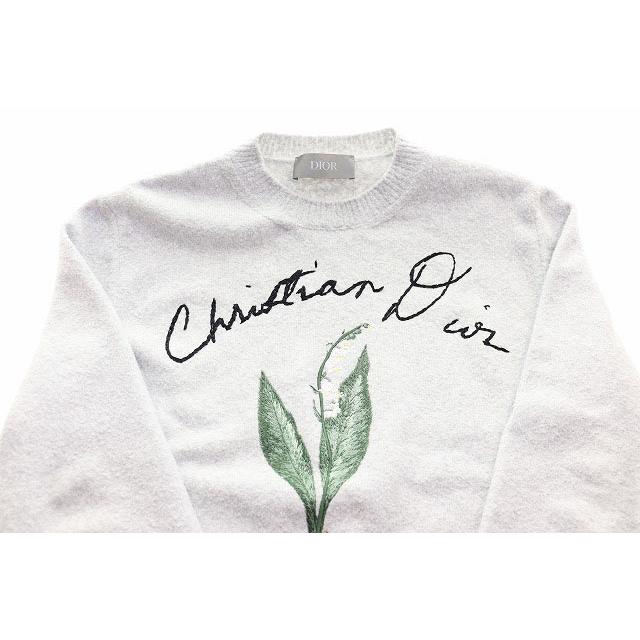 ディオール  493M649AT864 Lily of the Valley 刺繍ニット メンズ XL ディオール Dior Lily of the Valley ニット セーター Sサイズ