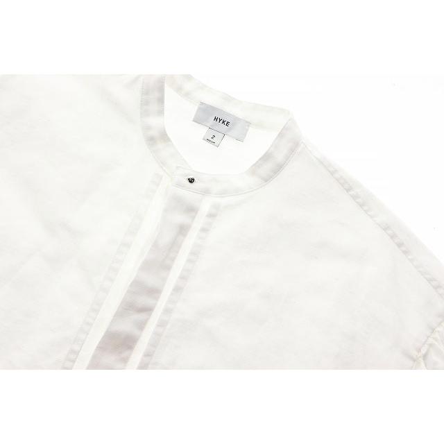 HYKE バルーンスリーブブラウス ホワイト COTTON BALLOON SLEEVE BLOUSE-コットンバルーンスリーブ