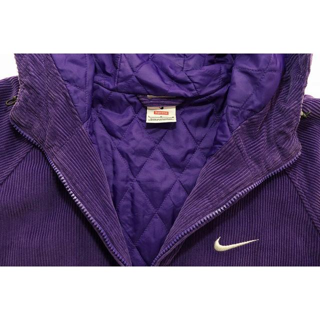極美品 シュプリーム ナイキ コラボ アーチロゴ コーデュロイ ジャケット Supreme Nike Arc Corduroy Hooded Jacket ナイキ コーデュロイ
