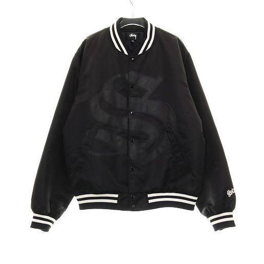 STUSSY ステューシー 24SS STADIUM JACKET GOTHIC S BLACK Lサイズ 