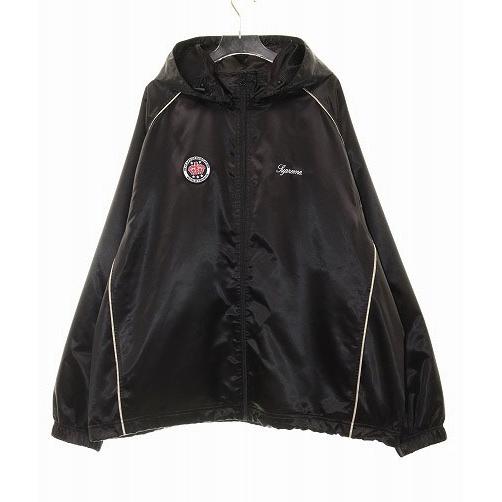 Supreme Satin Hooded Track Jacket Black Supreme Satin Hooded Track