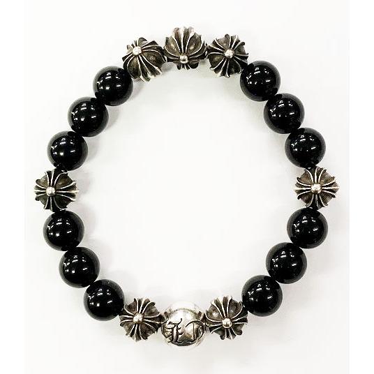 クロムハーツ 10mm BEAD ブレスレット オニキス ビーズ シルバー CHROME HEARTS クロムハーツ 10mm BEAD 10mmビーズブレス BEAD10