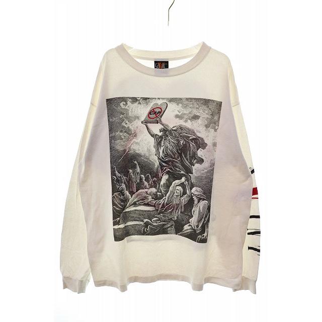 saint michael × vlone ロンt セントマイケル SAINTMICHAEL × VLONE 22SS L/S TEE WHITE XL SM-S22