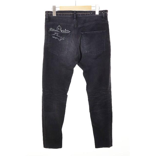 マインデニム MINEDENIM 19AW JS STUDS S.SLIM STR 5POCKET USD BLACK 
