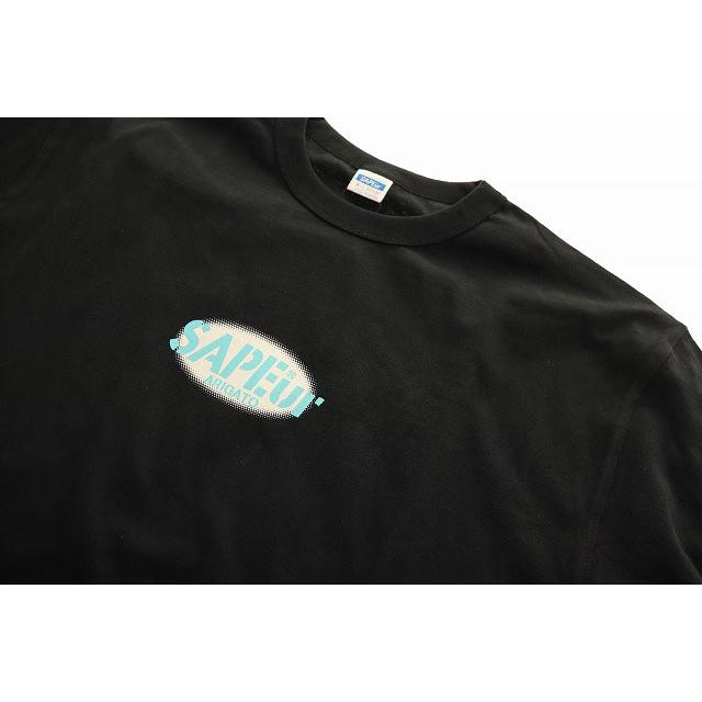 SAPEur 24AW OVAL LOGO L/S BLACK XL サプール ロゴ ロンT 長袖 